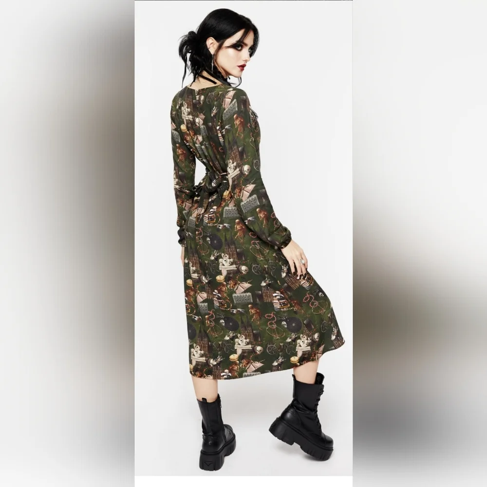 Disturbia Maleficium Printed Midi Dress - Picture 4 of 5